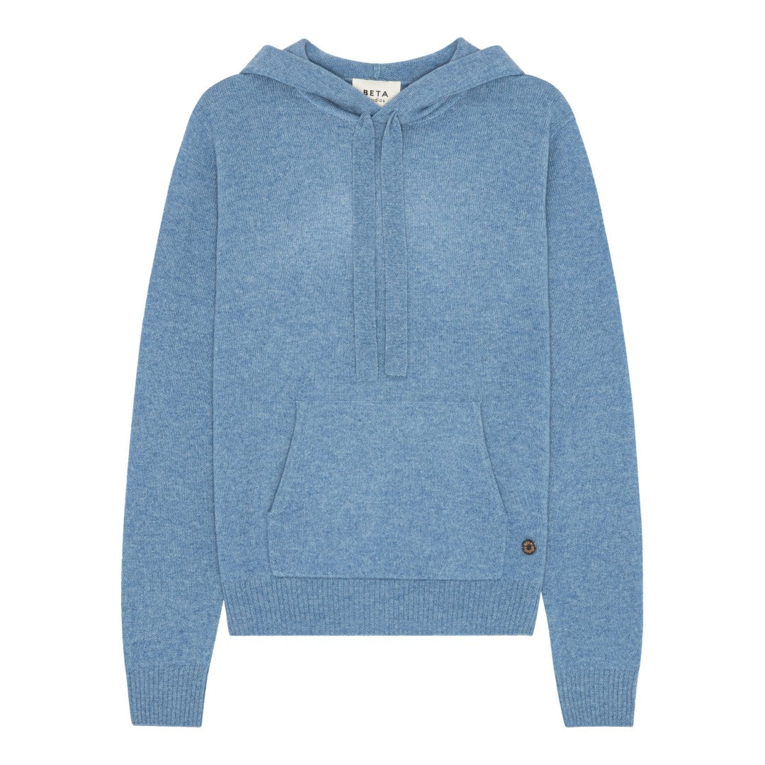 Beta Studios Adele Hoodie Cashmere Tops Turtle Dove Blue