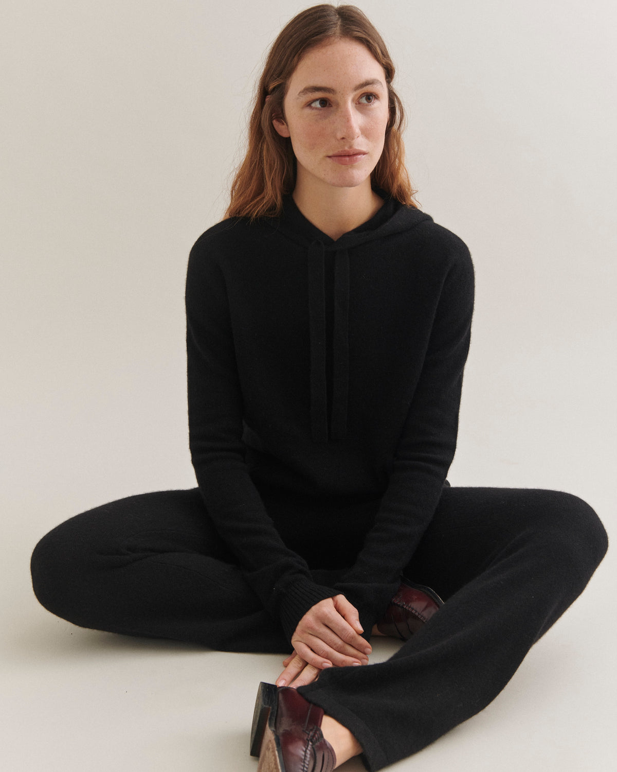 Beta Studios Alba Straight Pants Cashmere Pants Black