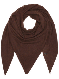 Alexa Big Triangle Scarf - Coffee Brown