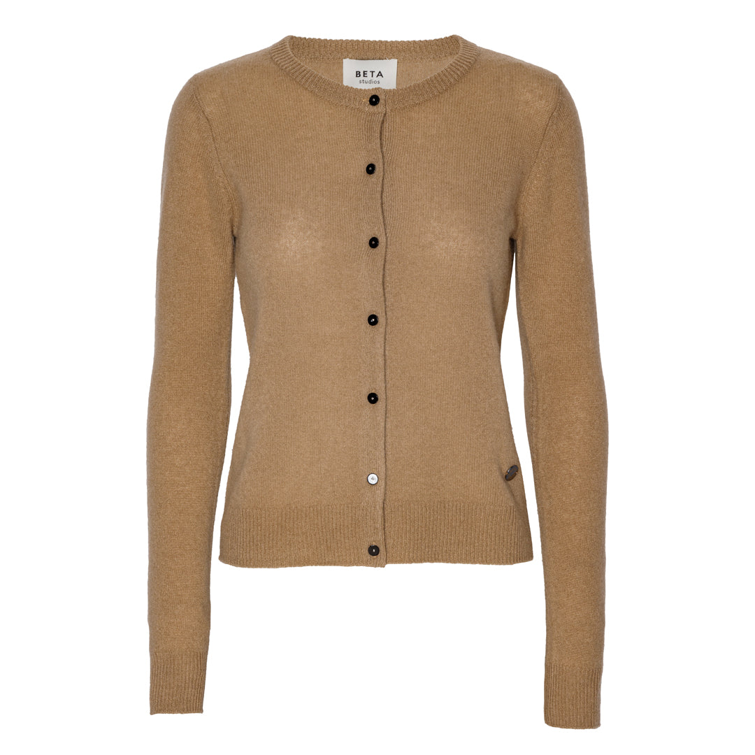 Beta Studios Alice Classic Cardigan Cashmere Tops Camel