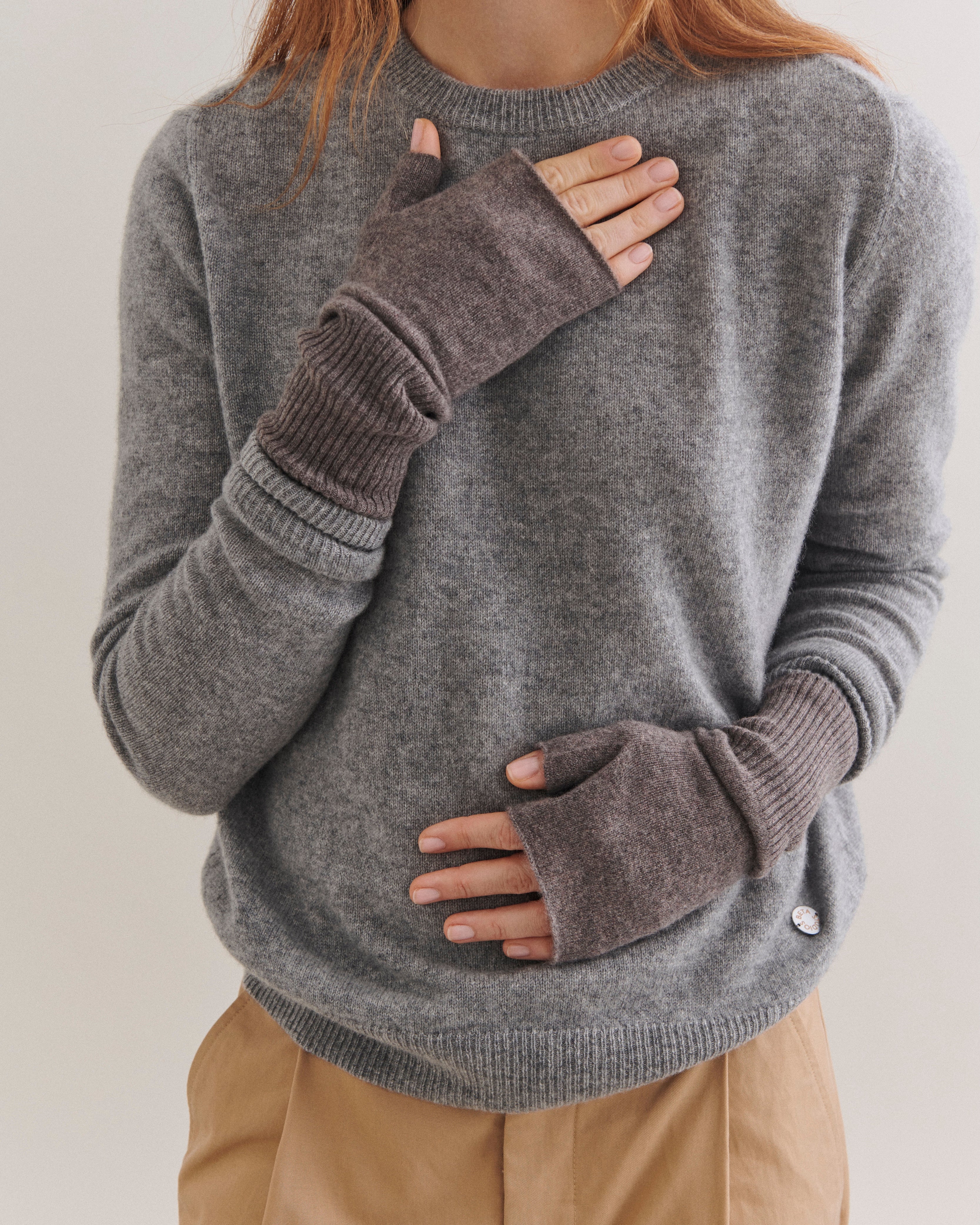 Beta Studios Alina Fingerless Gloves Accessories Cashmere Mole