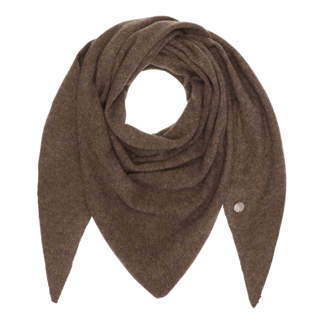 Beta Studios Andrea Triangle Scarf Accessories Cashmere Walnut