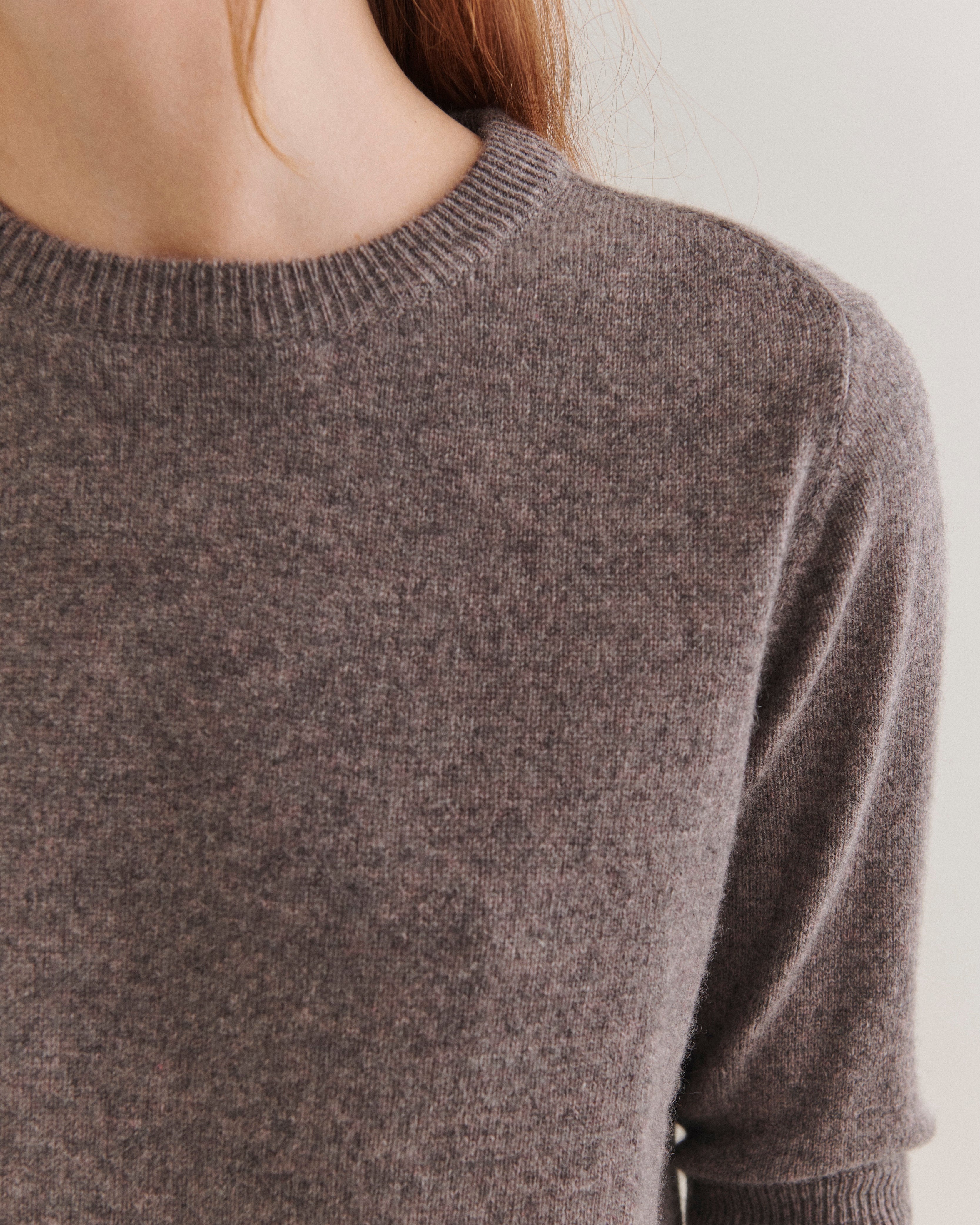 Beta Studios Anna Lady Sleeve Cashmere Tops Mole