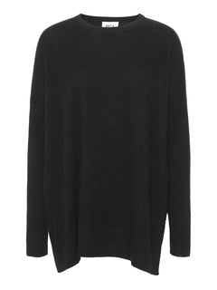 Berta Oversize O-neck top - Black