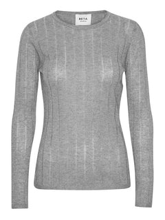 Cala Long Sleeve Tee Cashmere/Silk - Platin