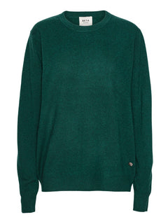 Carl O-neck cashmere - Botanical Green