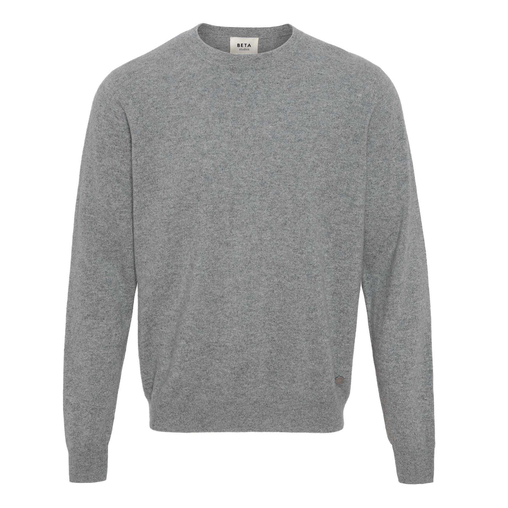 Beta Studios Carl O-neck cashmere Cashmere Tops Grey Melange