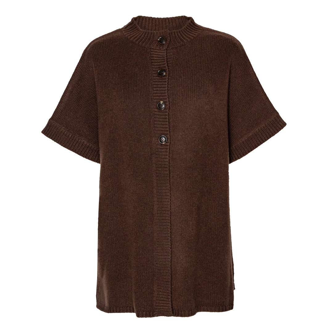 Beta Studios Giselle Cape Knit Dark Brown