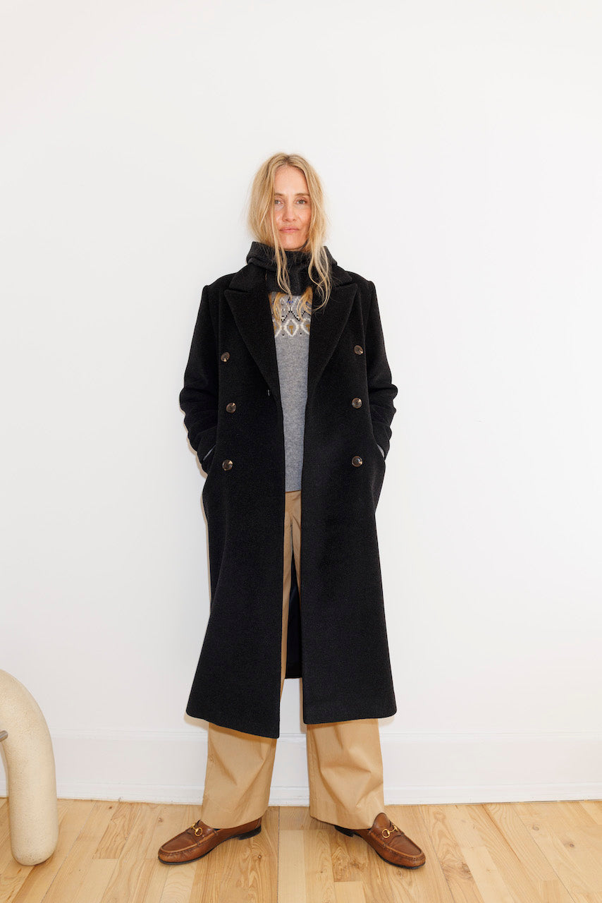 Beta Studios Jada Coat Coat Dark Grey Melange