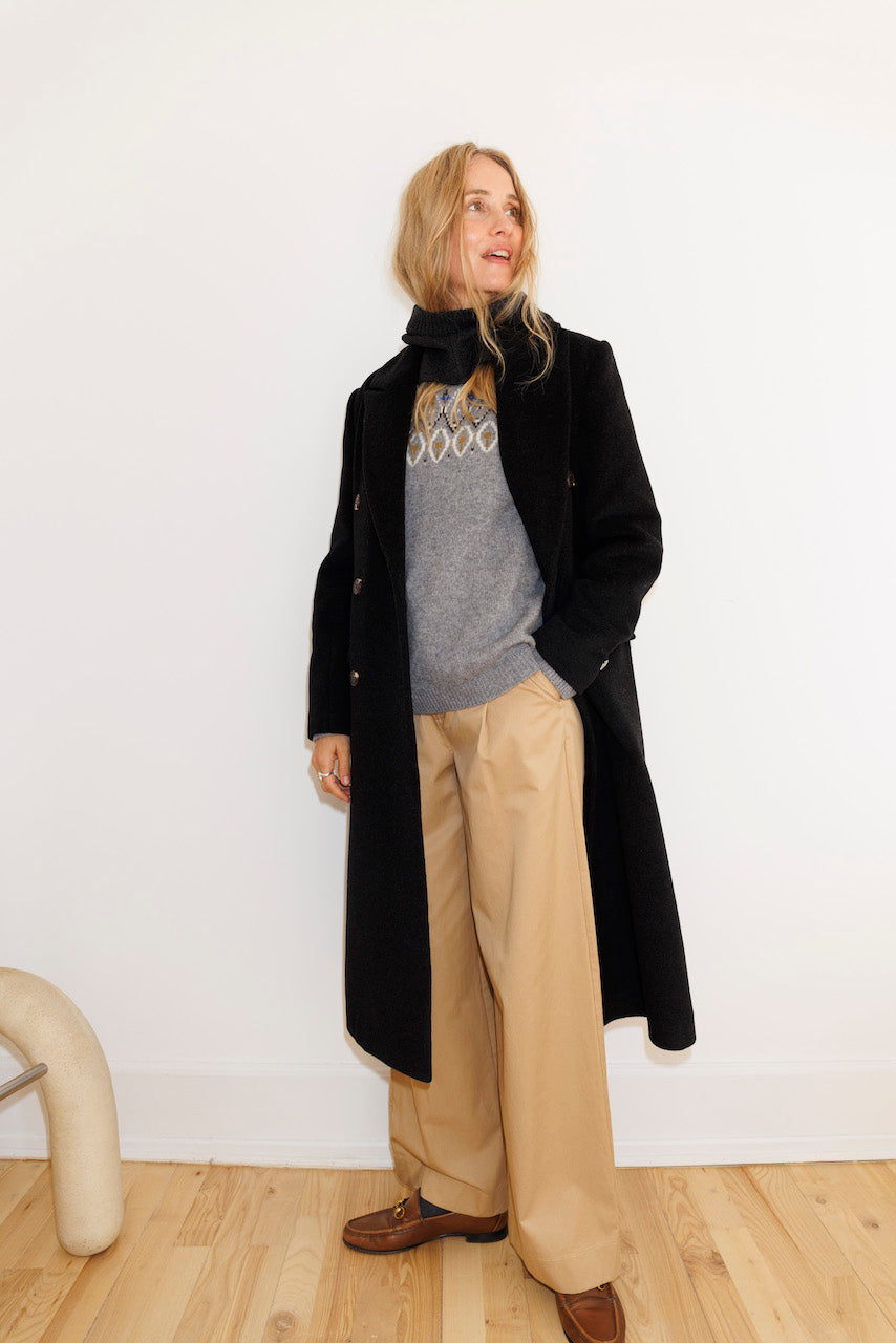 Beta Studios Jada Coat Coat Dark Grey Melange