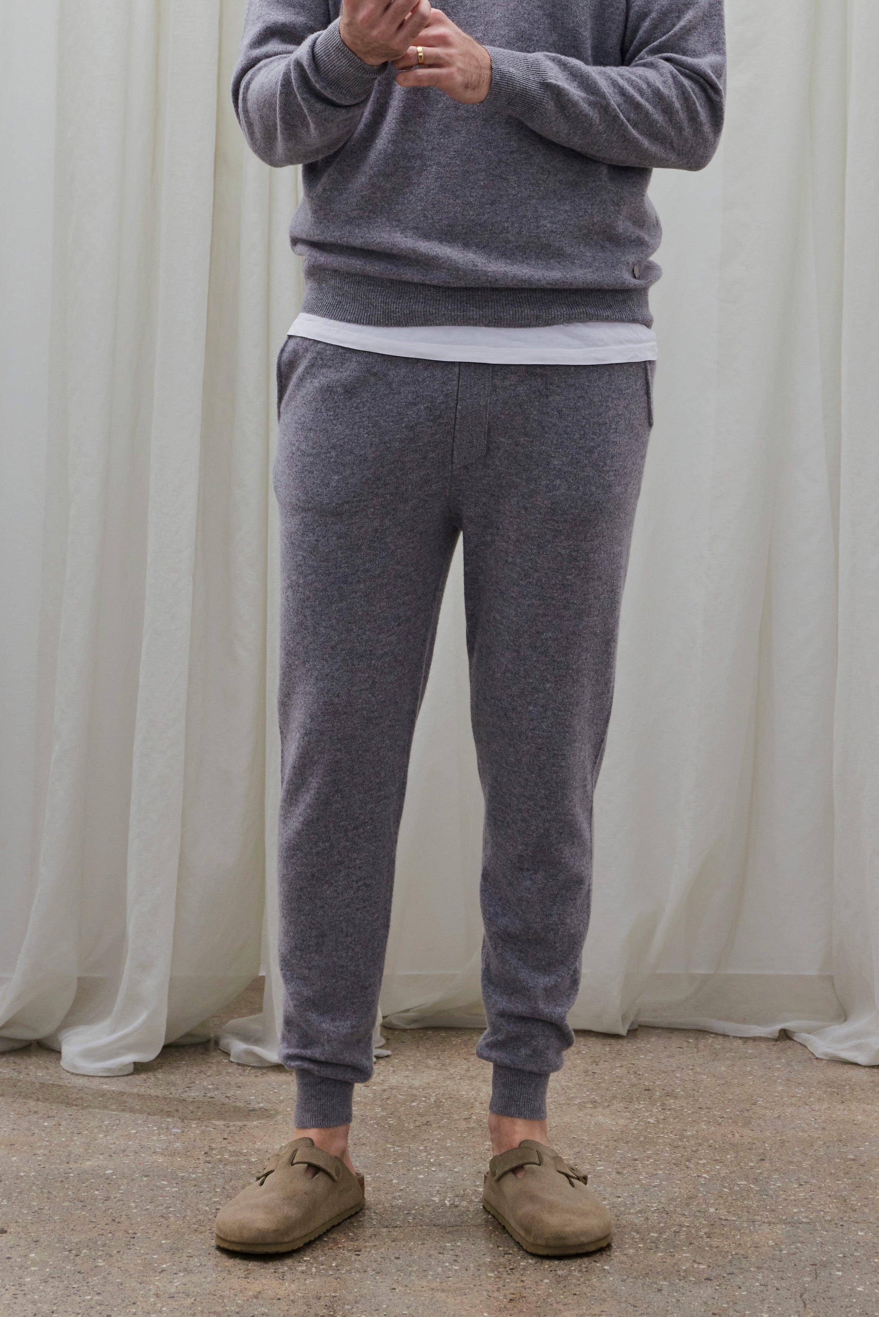 Beta Studios Jim Pants Cashmere Pants Grey Melange