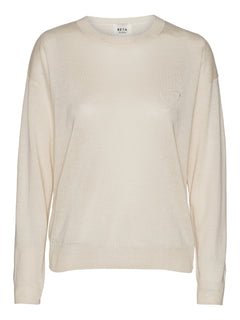 Kamille Heart Long Sleeve - Almost White