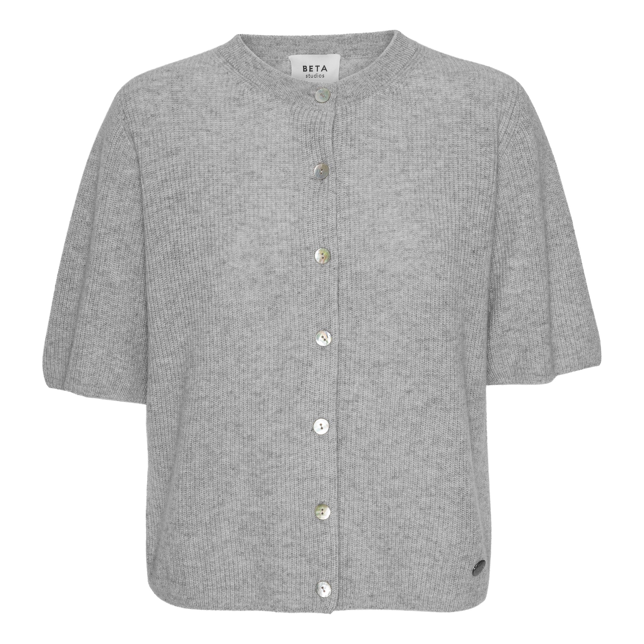 Beta Studios Karla Lady Sl Cardigan Cashmere Cardigan Light Grey Melange