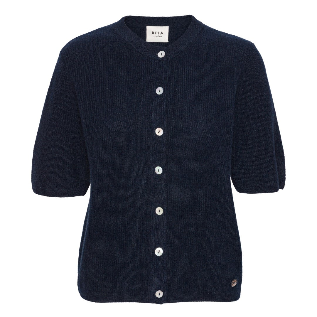 Beta Studios Karla Lady Sl Cardigan Cashmere Cardigan Navy