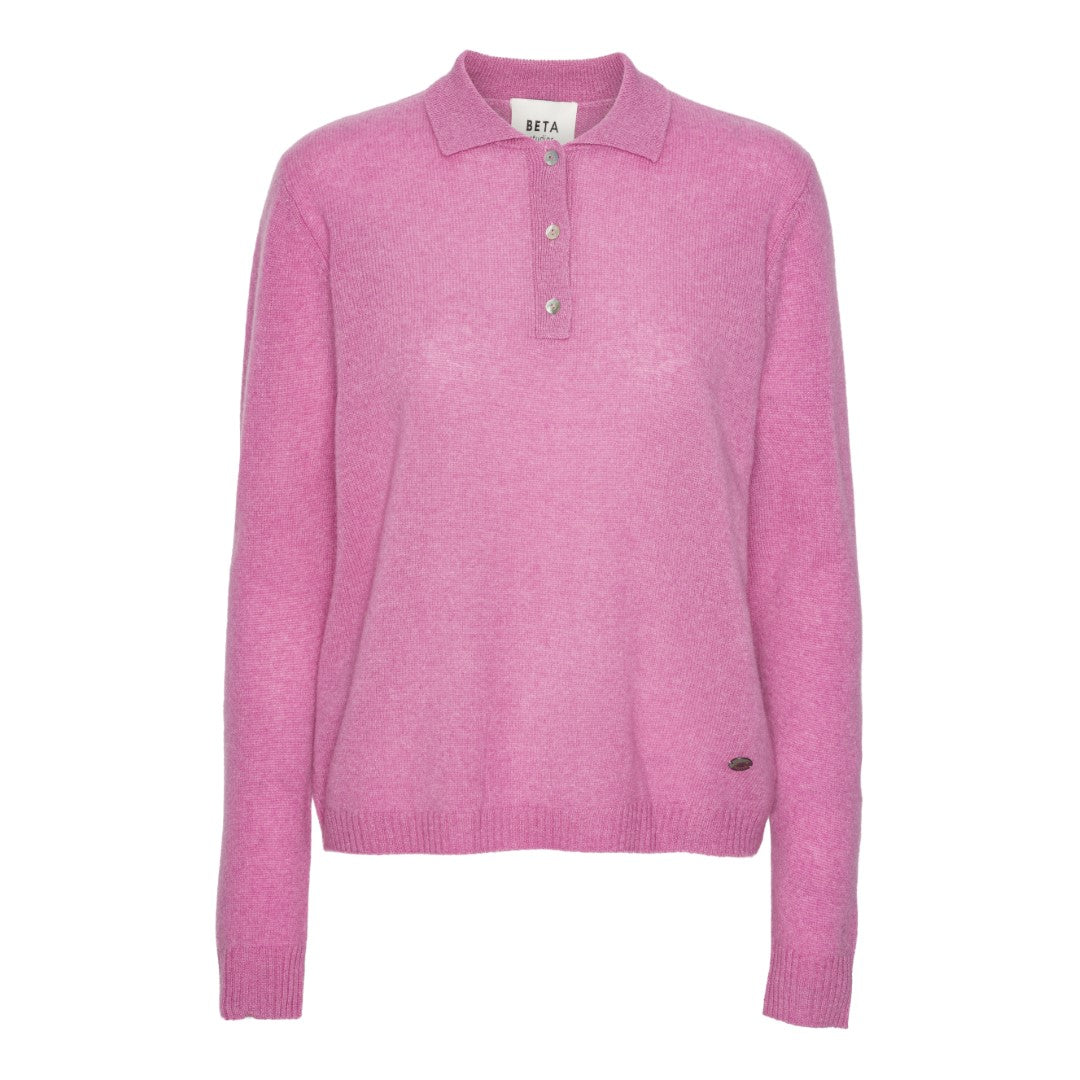 Beta Studios Kassandra Polo Cashmere Tops Violet