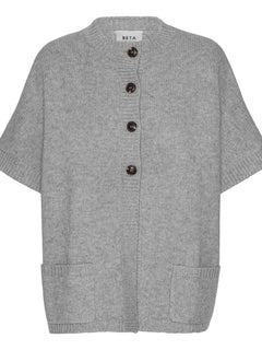 Kristel Short Cape - Light Grey Melange
