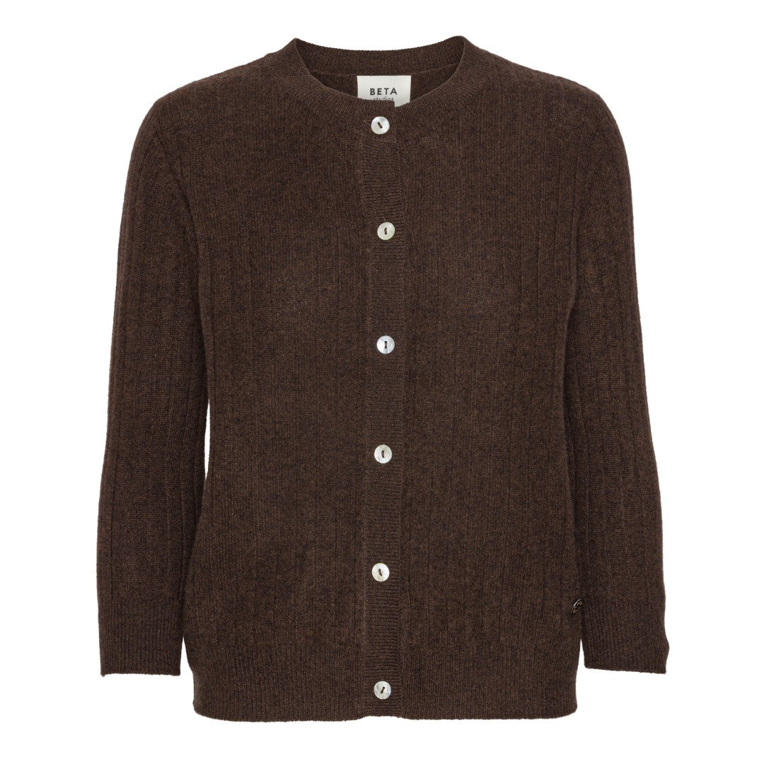 Beta Studios Lia Lady Cardigan Cashmere Cardigan Coffee Brown