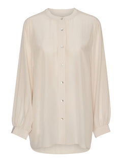 Linka Silk Shirt - Oyster Grey
