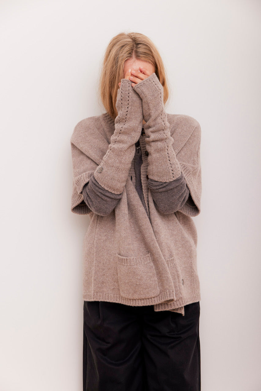 Beta Studios Lottie Long Mittens Accessories Sand Melange