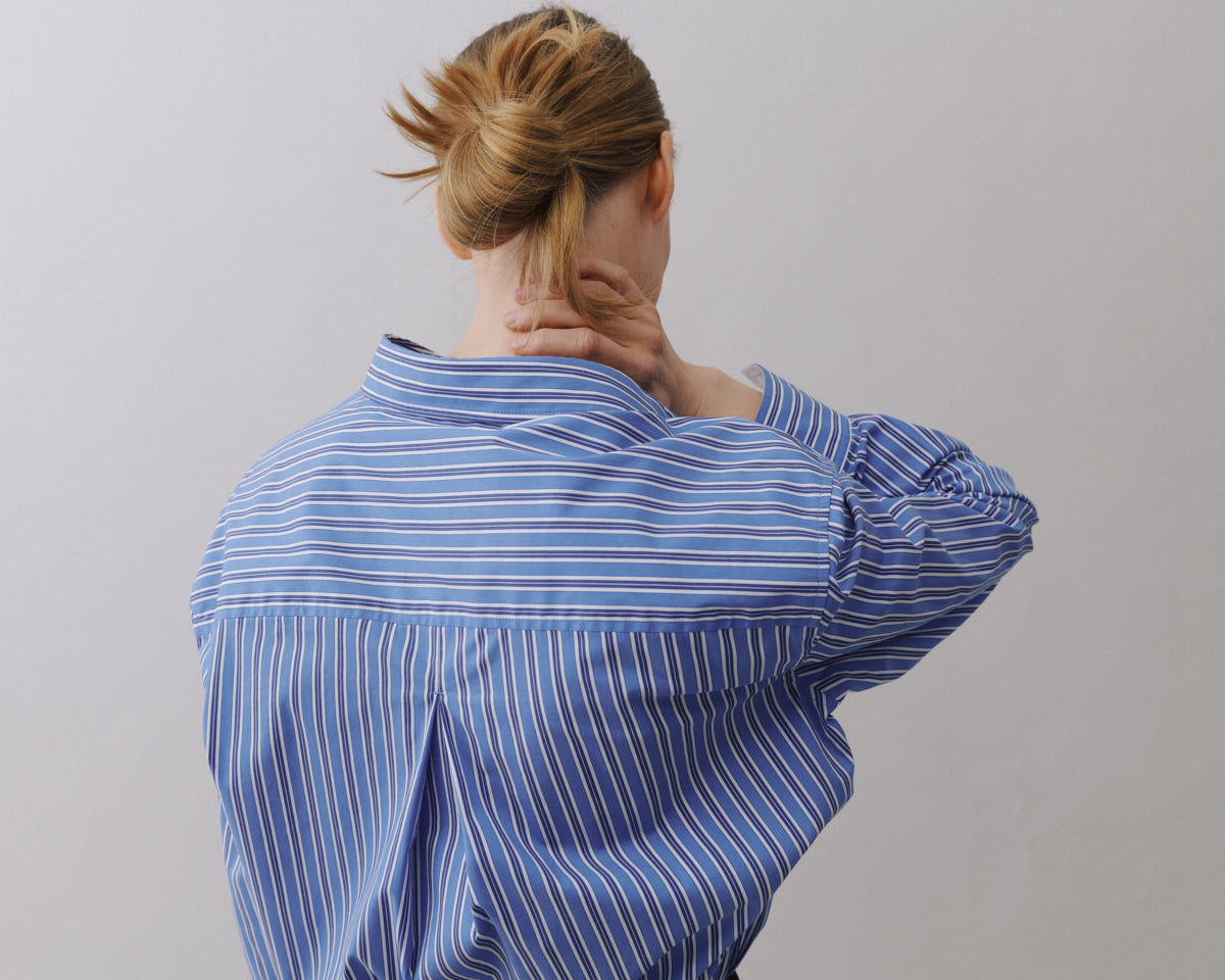 Beta Studios Nanaki Striped Shirt Shirt Palace Blue