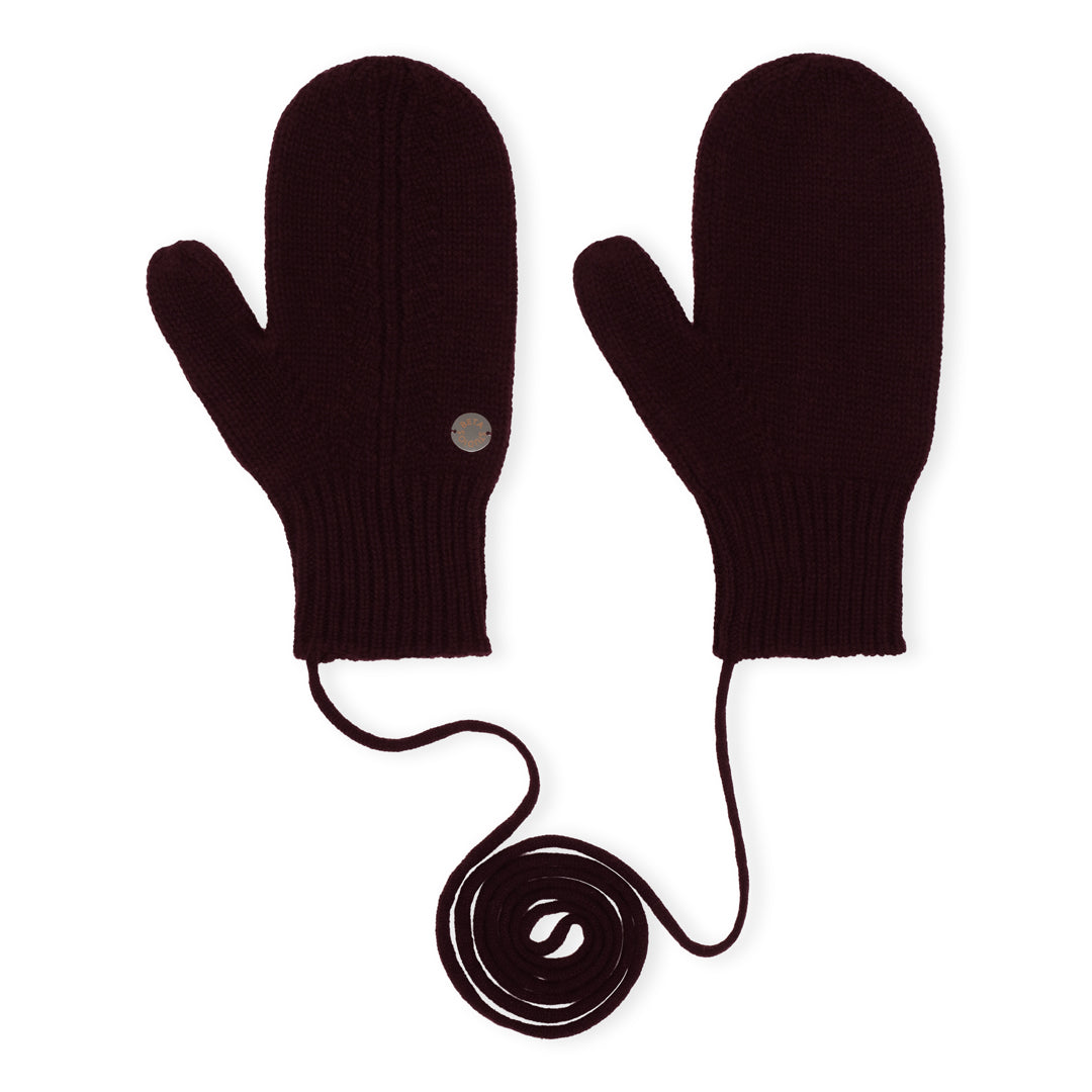 Beta Studios Nasja Mittens Uld/Cashmere accessories Dark Fig