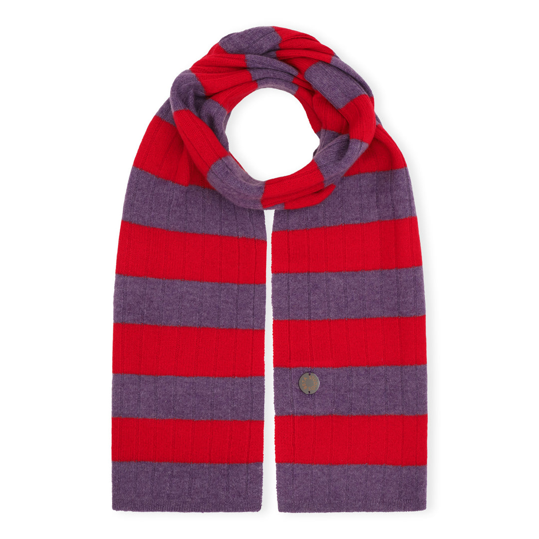Beta Studios Neeva Striped Scarf Accessories Cashmere Loganberry/Adrenaline Rush