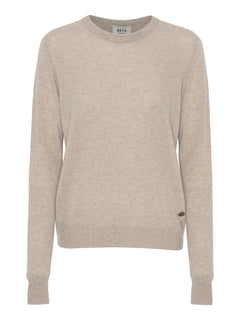 Abbie O-neck Basic - Sand Melange