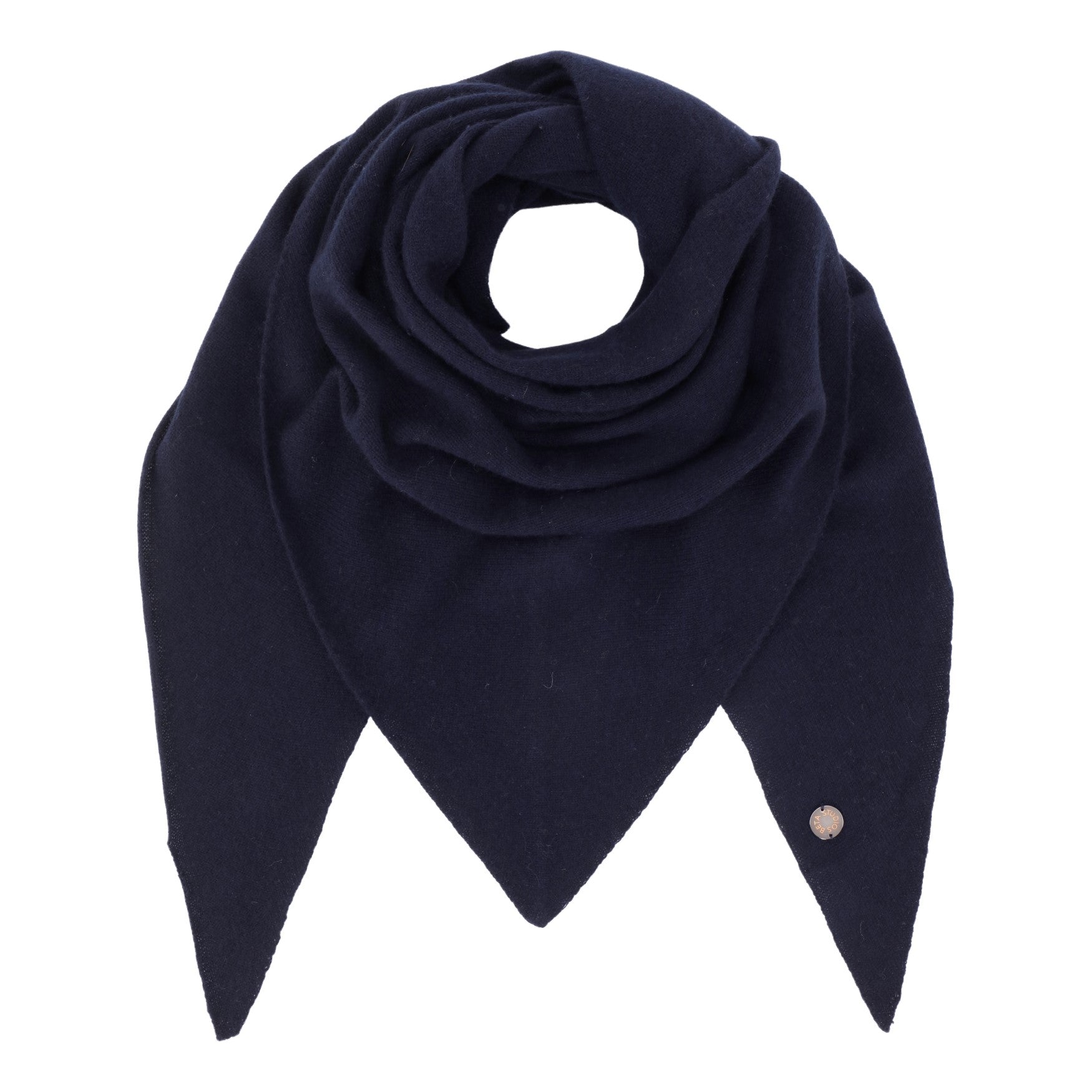 Beta Studios Andrea Triangle Scarf Accessories Cashmere Navy
