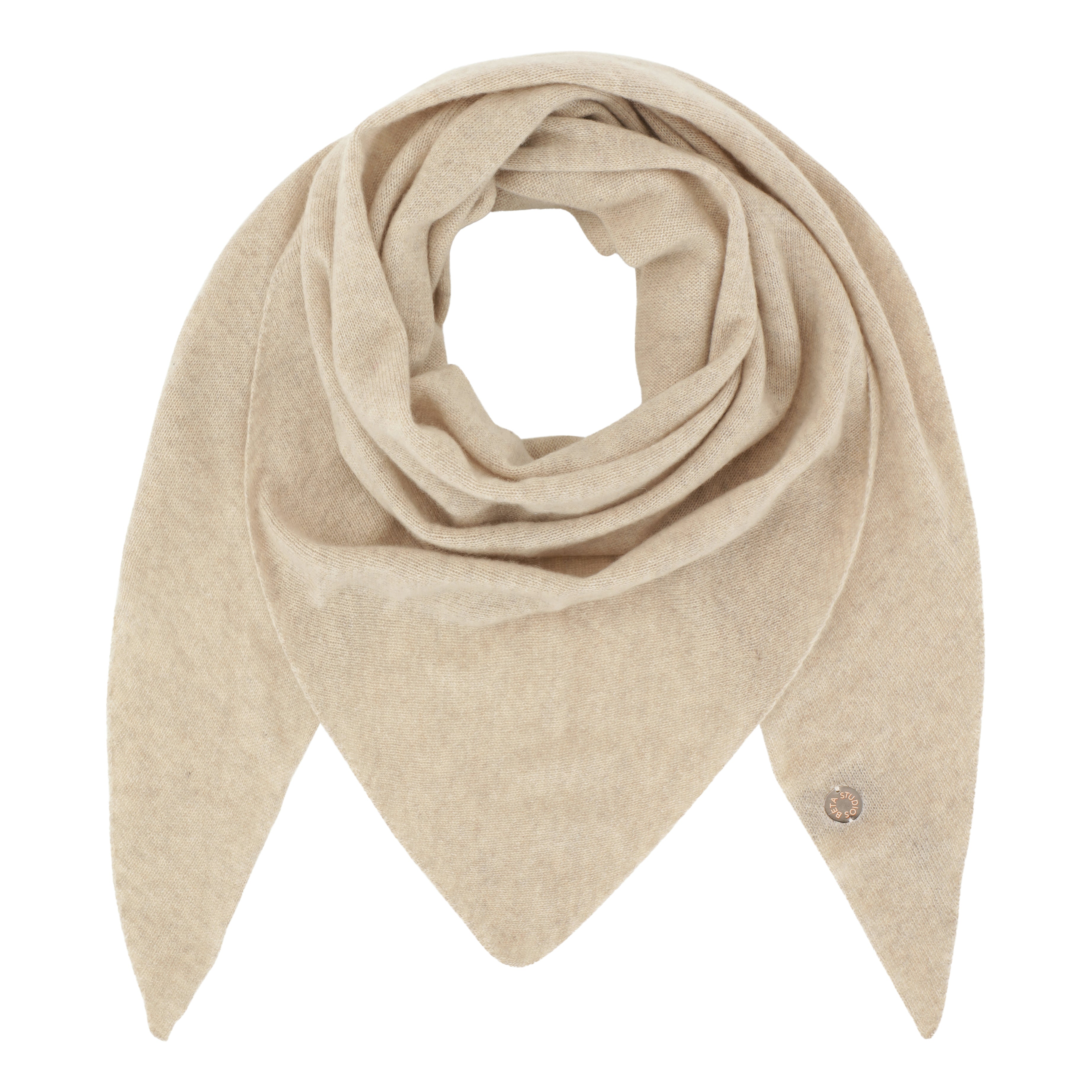 Beta Studios Andrea Triangle Scarf Accessories Cashmere Sand Melange