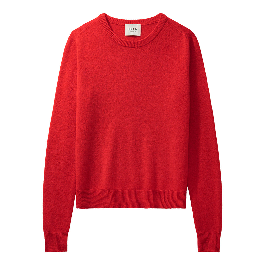 Beta Studios Abbie O-neck Basic Cashmere Tops Adrenaline Rush