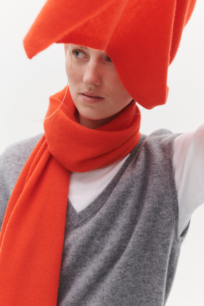 Beta Studios Aja Long Scarf Accessories Cashmere Fresh Zest Orange