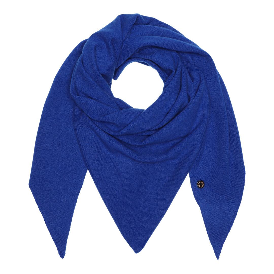 Beta Studios Alexa Big Triangle Scarf Accessories Cashmere Azure Blue