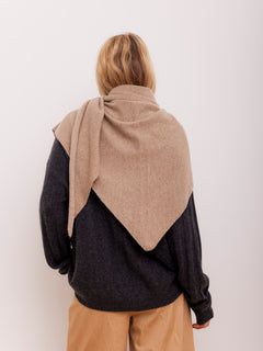 Alexa Big Triangle Scarf - Oak Brown