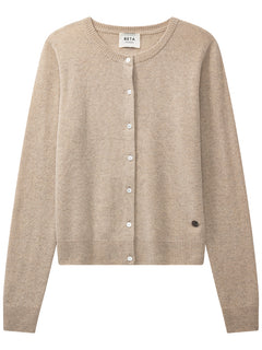 Alice Classic Cardigan - Sand Melange