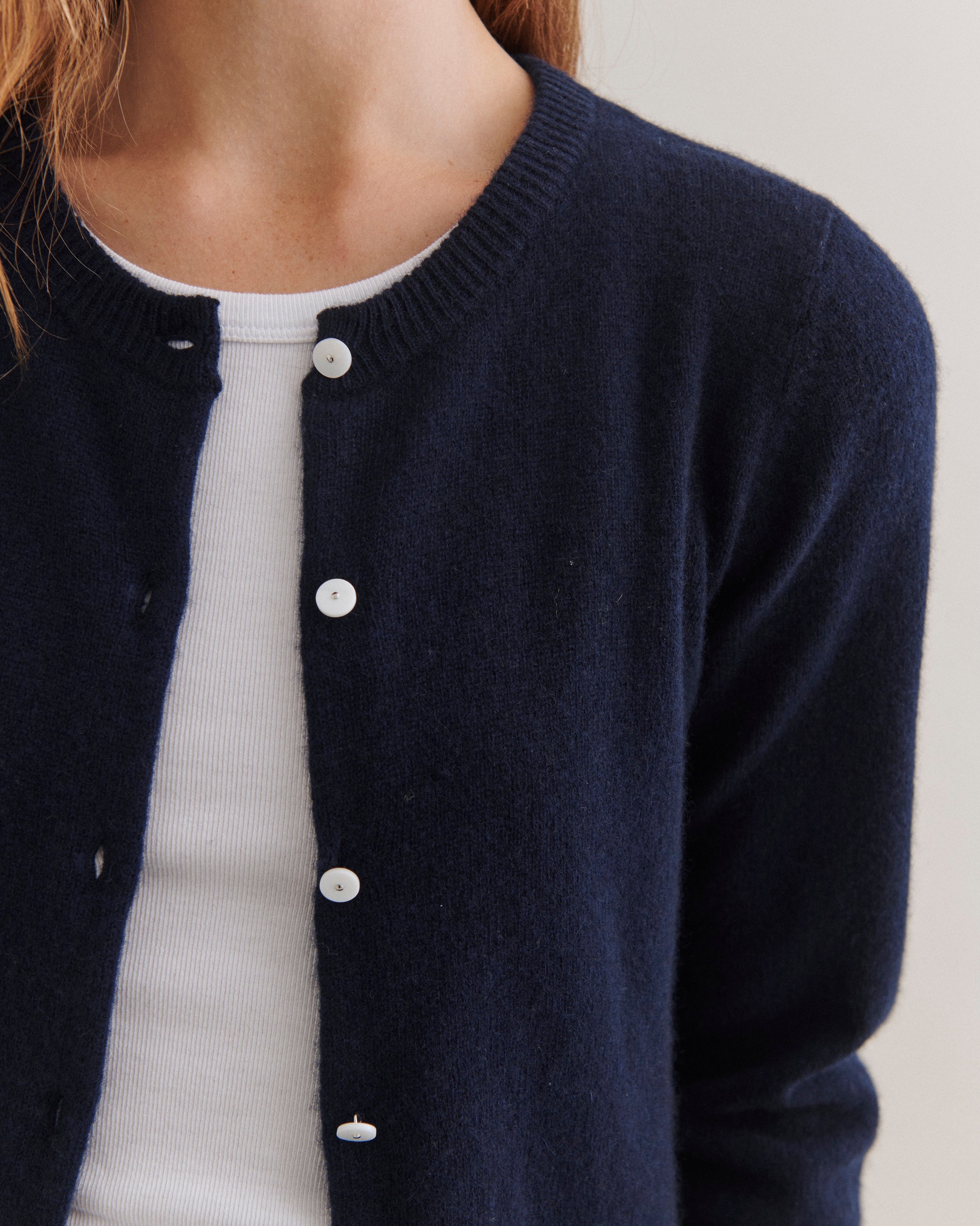 Beta Studios Alice Classic Cardigan Cashmere Tops Walnut