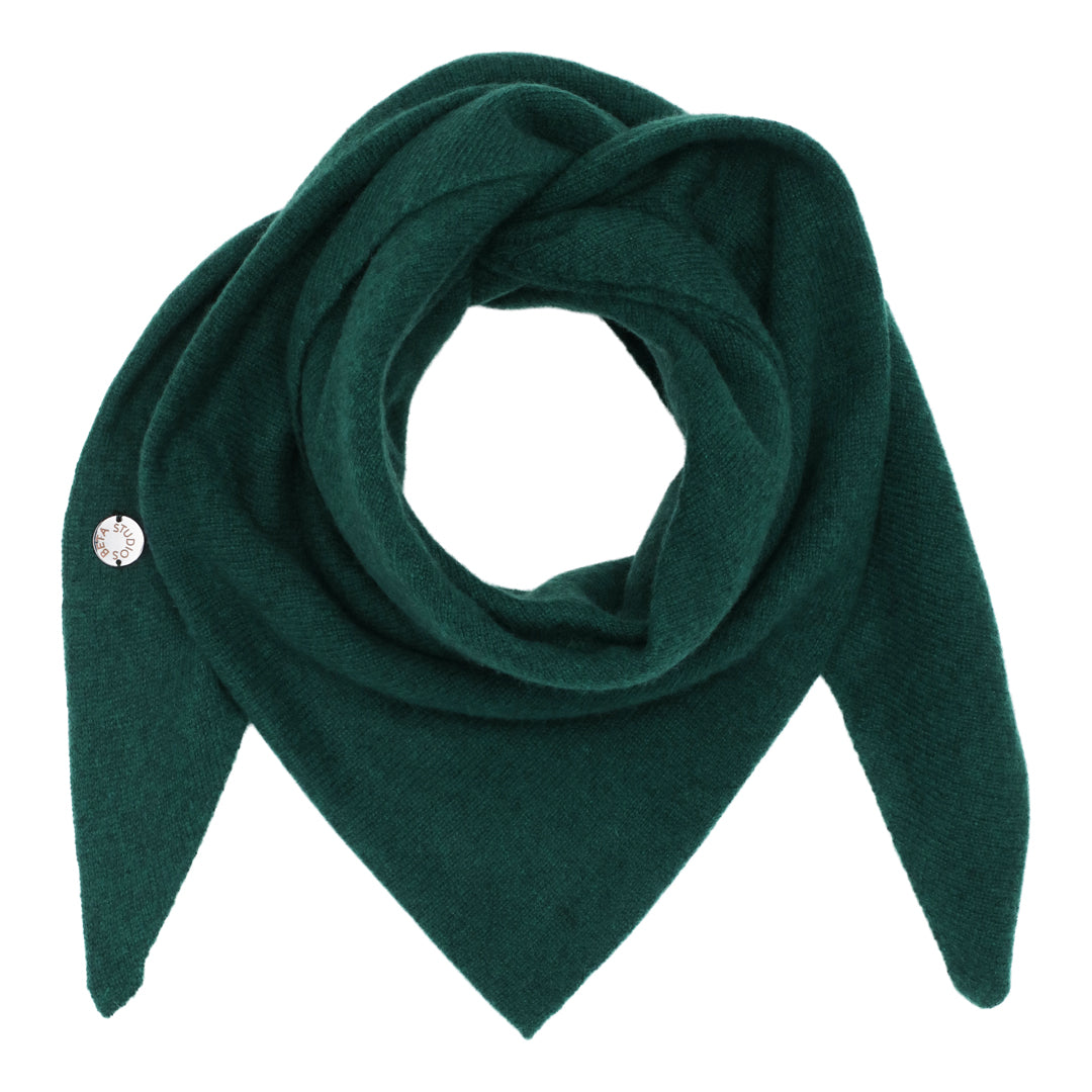 Beta Studios Andrea Triangle Scarf Accessories Cashmere Botanical Green