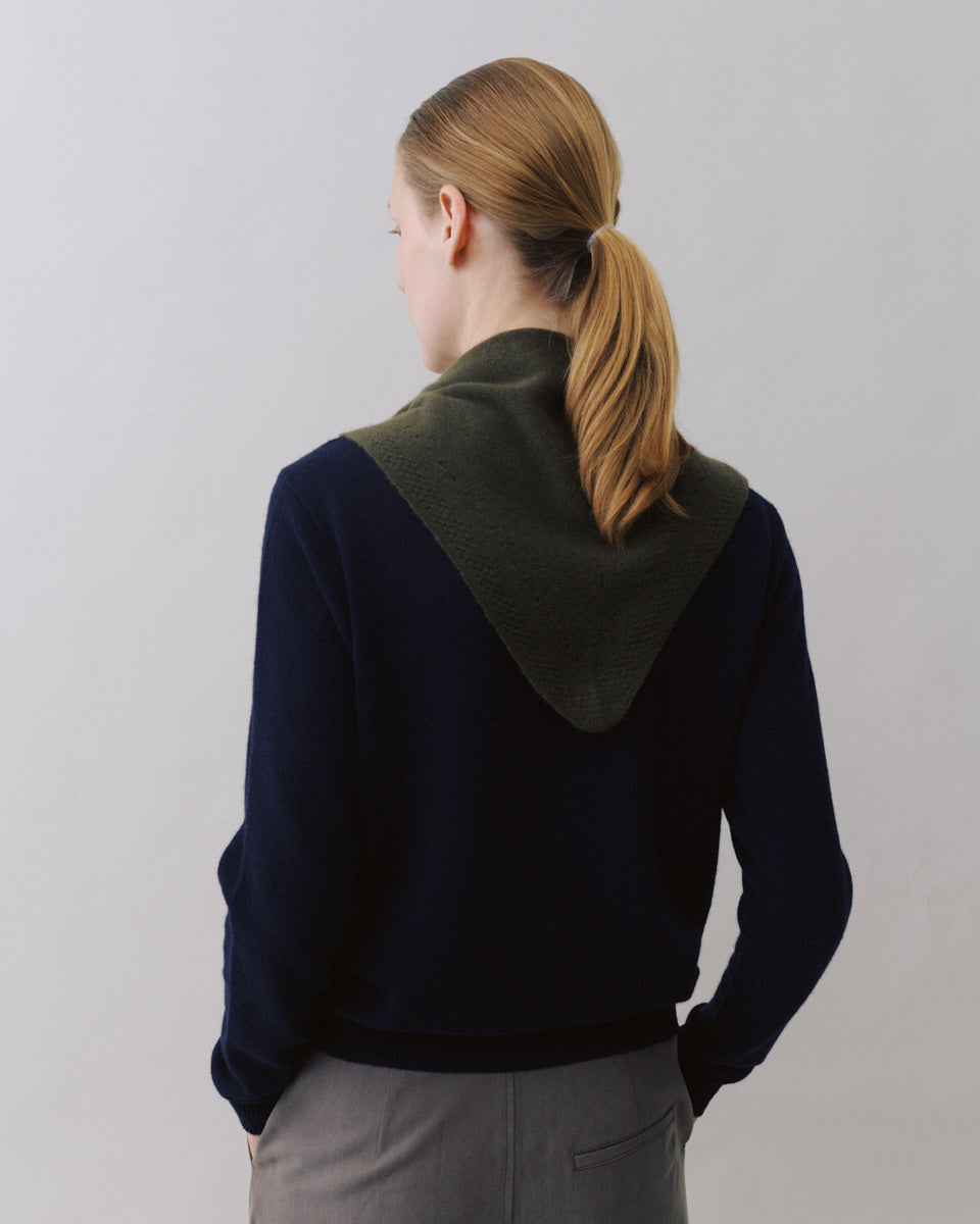 Beta Studios Andrea Triangle Scarf Accessories Cashmere Topiary Green