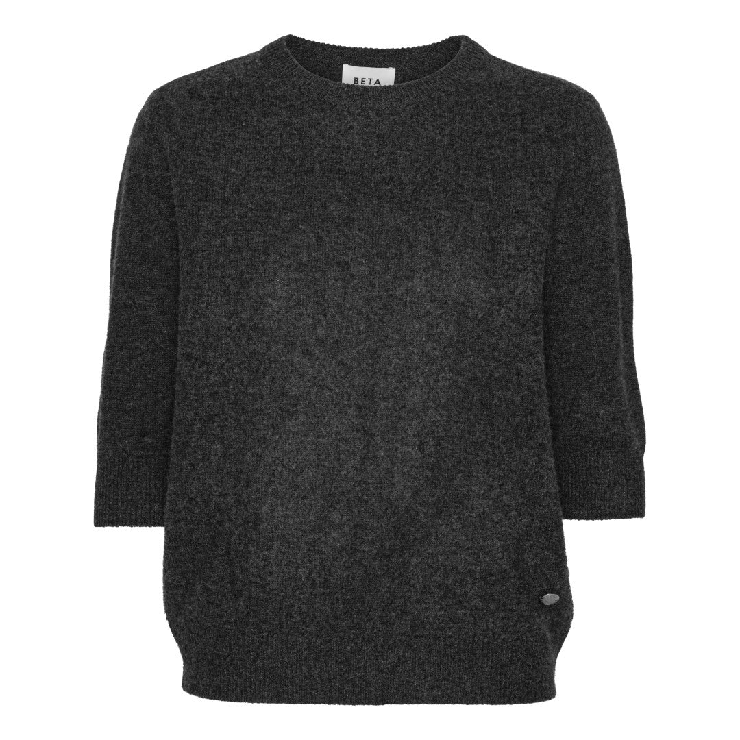 Beta Studios Anna Lady Sleeve Cashmere Tops Anthracite Grey