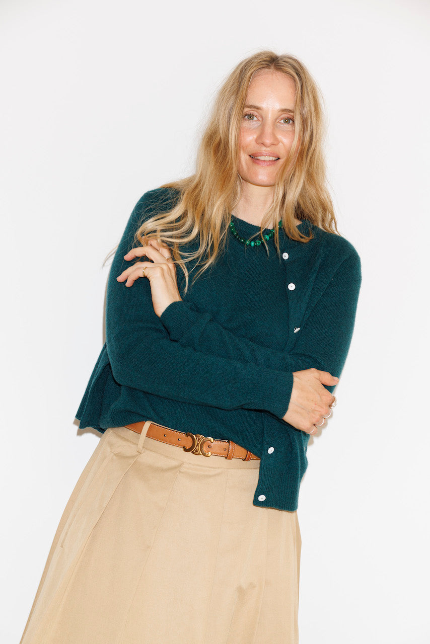 Beta Studios Anna Lady Sleeve Cashmere Tops Botanical Green