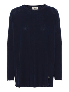 Berta Oversize O-neck top - Navy