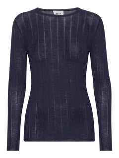 Cala Long Sleeve Tee Cashmere/Silk - Navy