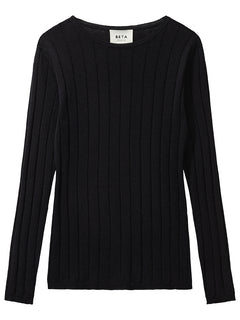 Cala Long Sleeve Tee Cashmere/Silk - Black