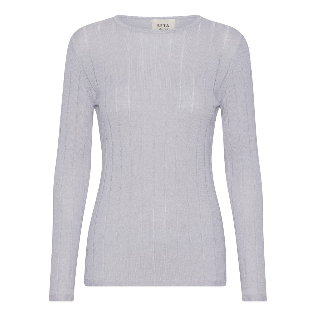 Beta Studios Cala Long Sleeve Tee Cashmere/Silk Silk/CashmereTops Platinum