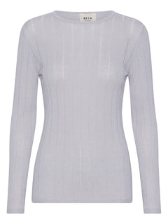 Cala Long Sleeve Tee Cashmere/Silk - Platinum