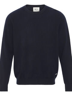 Carl O-neck cashmere - Navy