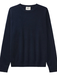 Carl O-neck cashmere - Navy