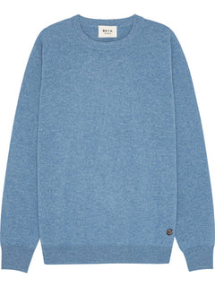 Carl O-neck cashmere - Turtle Dove Blue