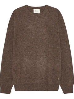 Carl O-neck cashmere - Walnut