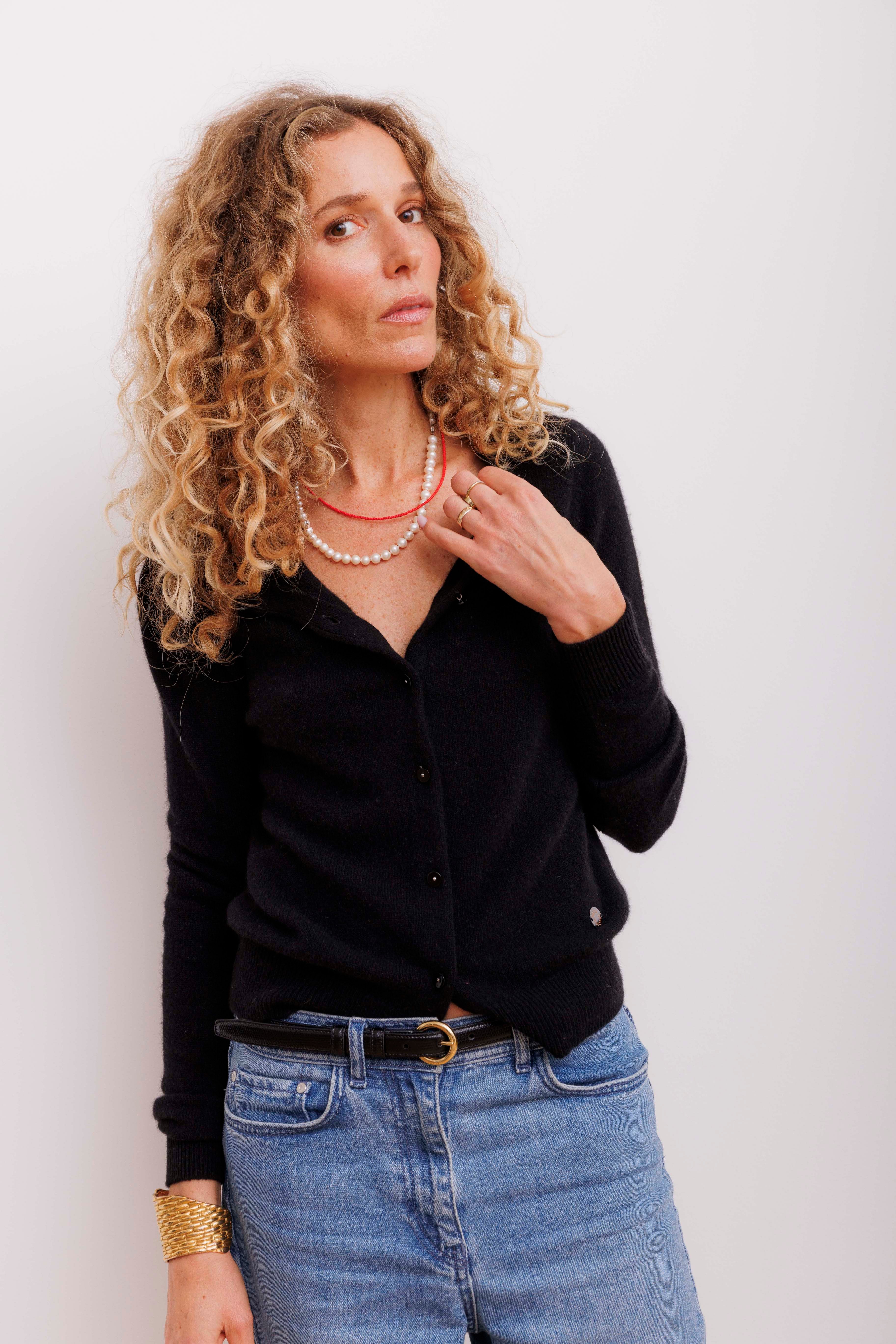 Beta Studios Alice Classic Cardigan Cashmere Tops Black