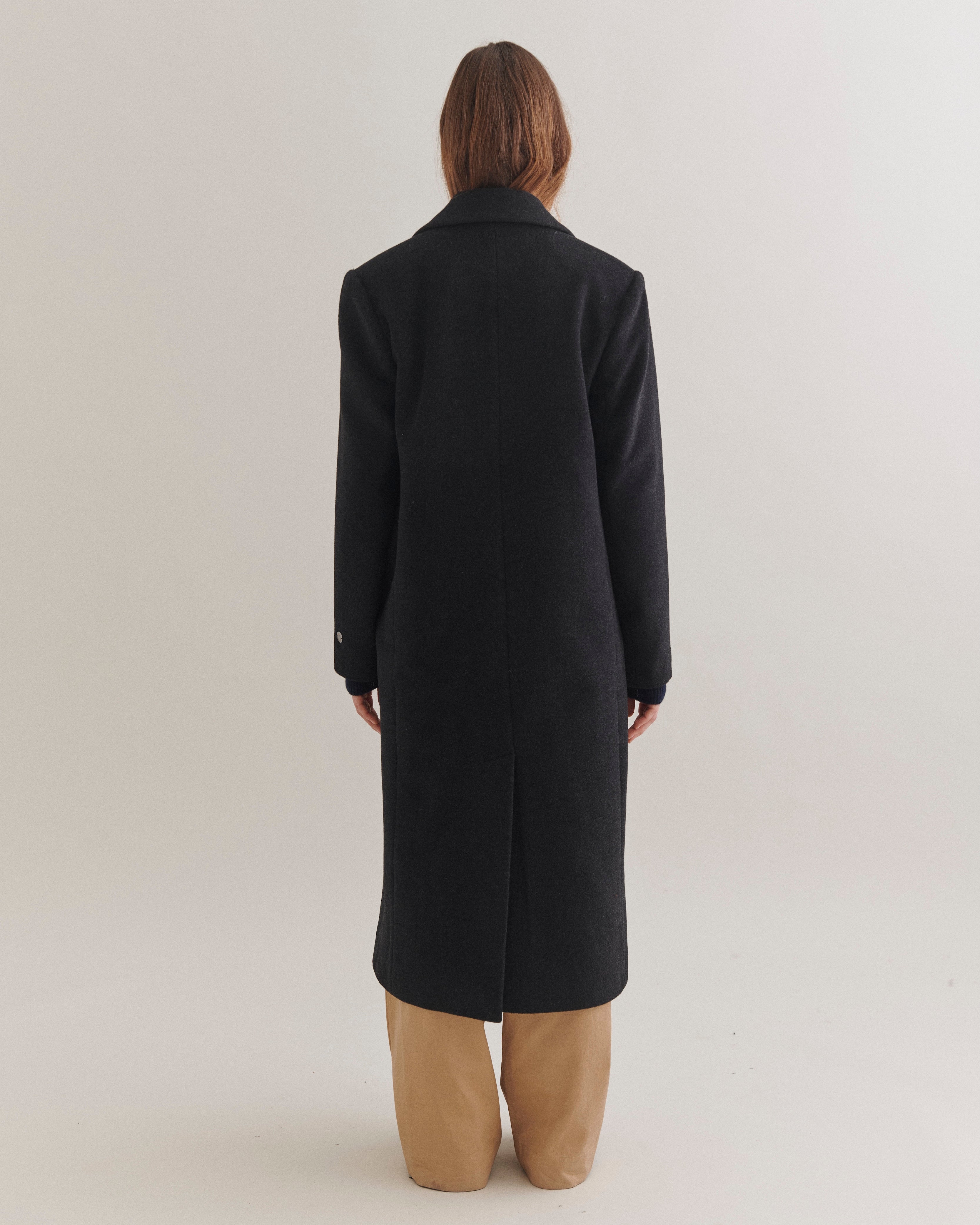 Beta Studios Jada Coat Coat Dark Grey Melange